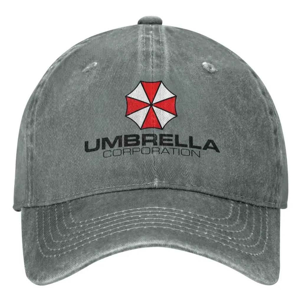 Umbrella Corporation Denim Baseball Cap Residents Evils Game Hiking Trucker Dad Hat Summer Women Unisex Sunscreen Baseball Caps