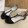 Fashion T Strap Shallow Women Roman Shoes Sexy Open Toe Ankle Strap Women Sandals Summer Comfortable Buckle Luxury Designer Shoes Woman
