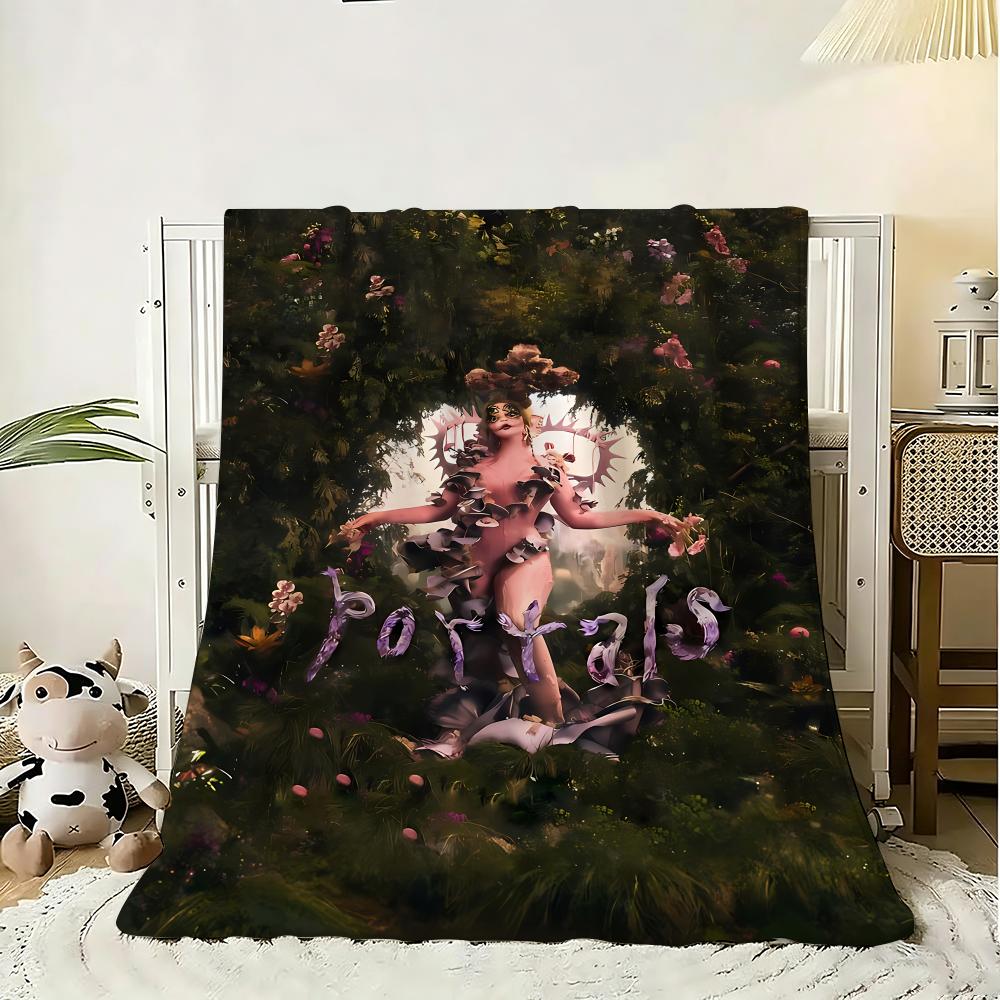M-Melanie Martinez New Music Album Throw 240g Flannel Blanket Lightweight Soft Skin-friendly Summer Thin Throw Blanket 75x90cm