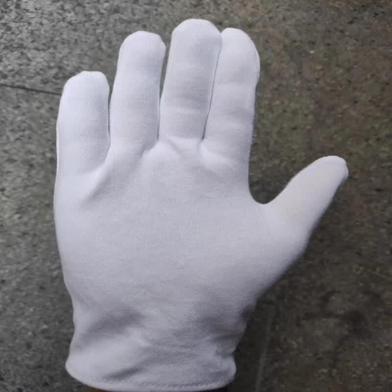 Lantuan Thickened White Cotton Multi-Purpose Gloves (100 Pairs)