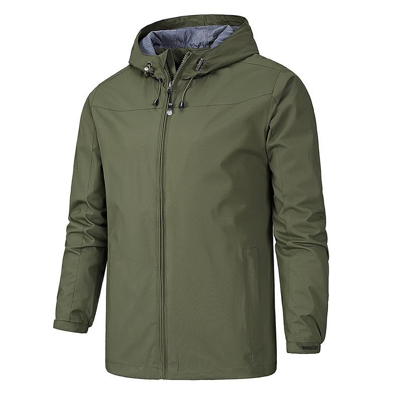 Jacket Men's Spring and Autumn Thin Single-layer Jacket Hooded Windbreaker Jacket Windproof and Waterproof Outdoor Mountaineering Suit Tide
