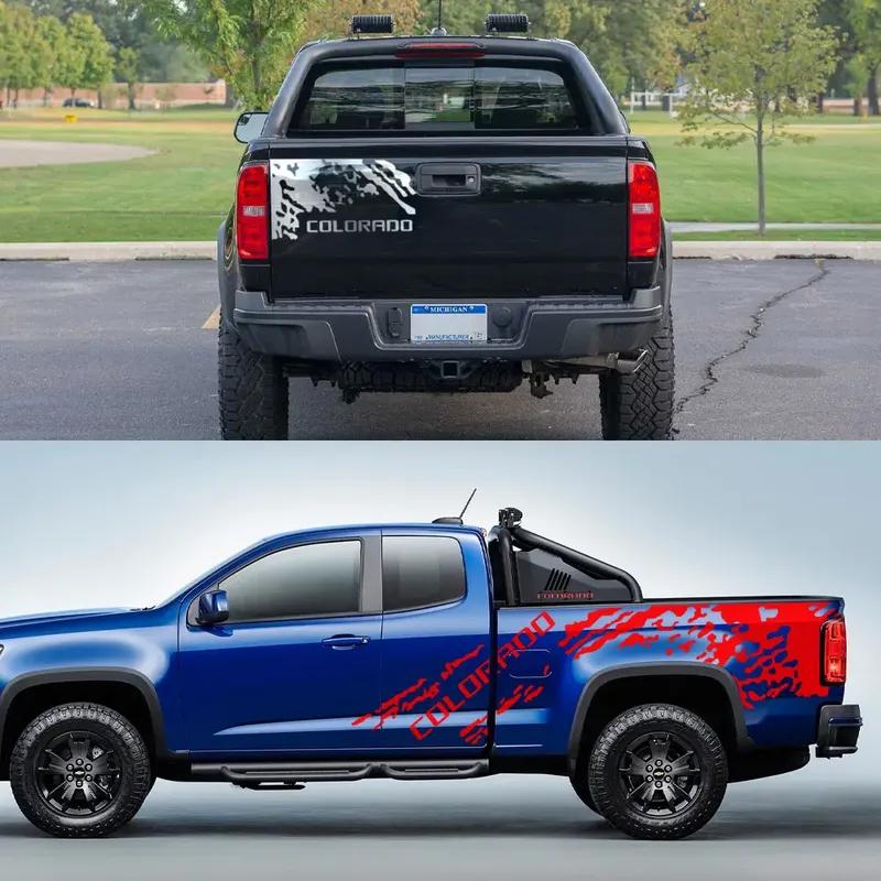 Pickup Body Side Stickers For Chevrolet Colorado Z71 Truck Graphics Splash Grunge Decor Decal Trunk Vinyl Cover Auto Accessories
