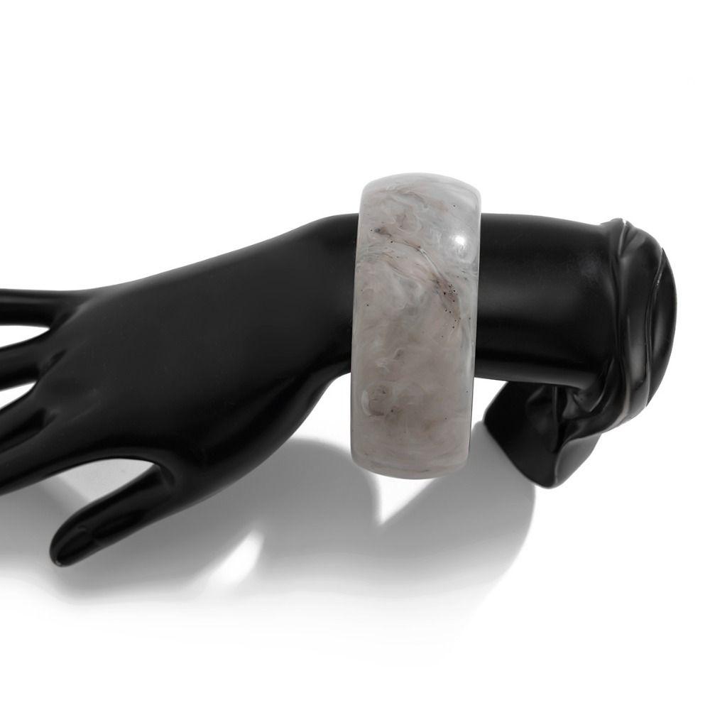 Smudge Chunky Bracelets Women Geometric Retro Hand Ring Creative Acrylic Transparent Bangles  Women