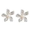 Metal lava flower earrings, light luxury, high-end design, fashionable and versatile earrings