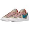 KAWS x sacai x Nike Blazer Low Reed Unisex Sneakers Tan Bright-Spruce White DM7901-200