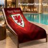 Custom Text Wales Rugby Print Beach Towel Large Towel For Home Bathroom Beach