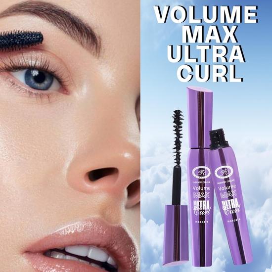 FASHION COLOUR Volume Max Ultra Curl Mascara | Volumizing | Smudge Resistant, Water Resistant | Extreme Volume | Lengthening Mascara for Eyes | 8ml