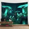 Tapestry, Psychedelic Forest Mushrooms, Room Decoration, Starry Sky, Plants, Cartoons, Bedroom Art Decoration Wall Hanging Cloth