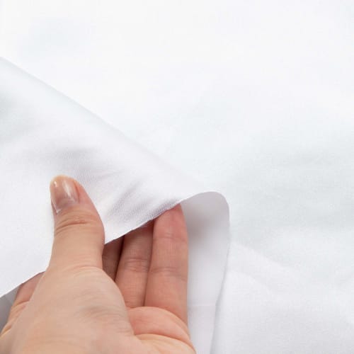 Toray Silk Satin Fabric Approx. 122cm x 1m cut Col.KW White T880-1