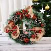30CM Christmas Door Wreath Artificial Hanging Xmas Garland Home Window Indoor Outdoor Christmas Decor Pendant Navidad