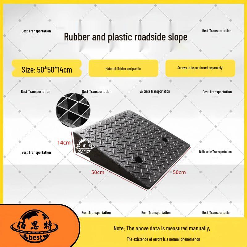 Household Rubber Threshold Ramp for Curbs and Slopes: Car and Road Edge Climbing Pad
