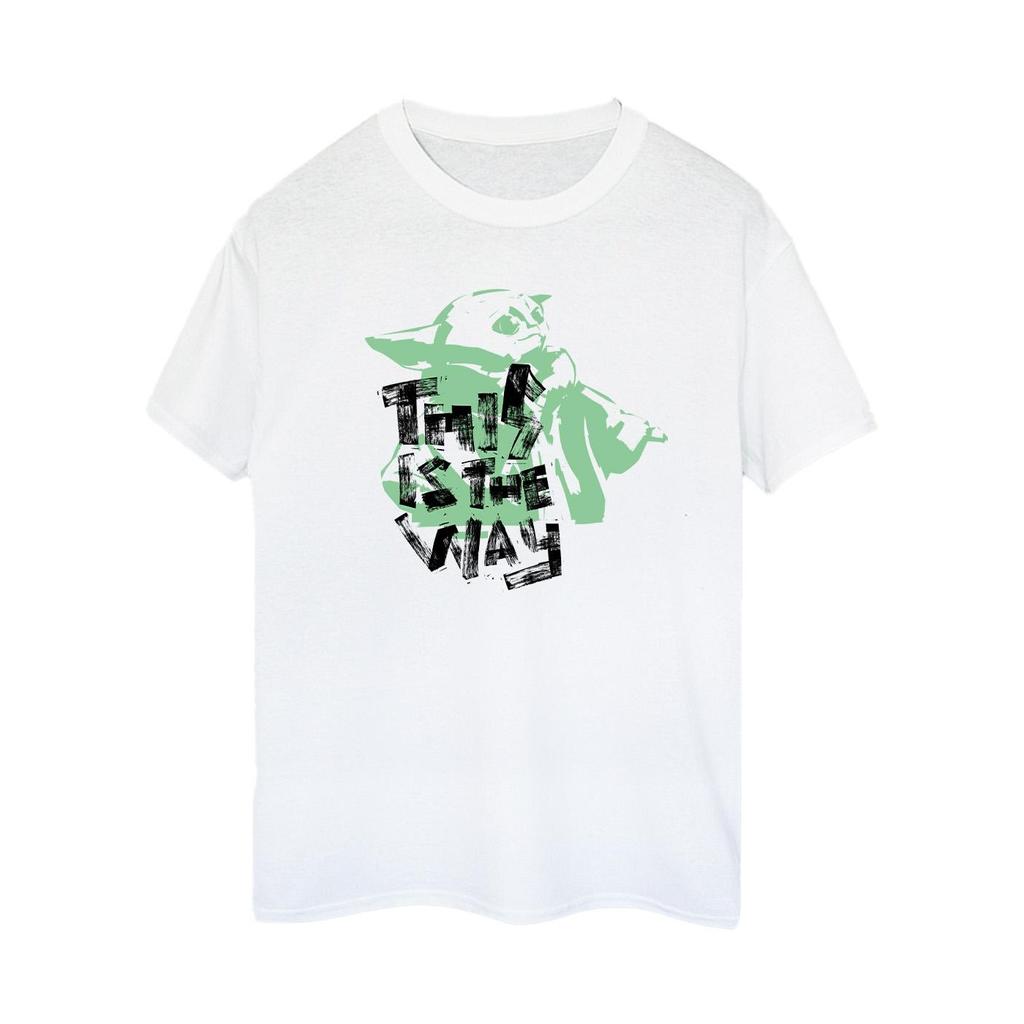 STAR WARS Womens/Ladies The Mandalorian This Is The Way Grogu Cotton Boyfriend T-Shirt