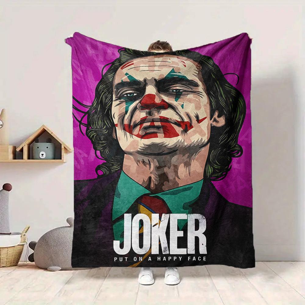 1pc Joker Flannel Throw Blanket Lightweight Soft Warm All Season Blanket for Sofa, Bed, Travel, Camping L1024218