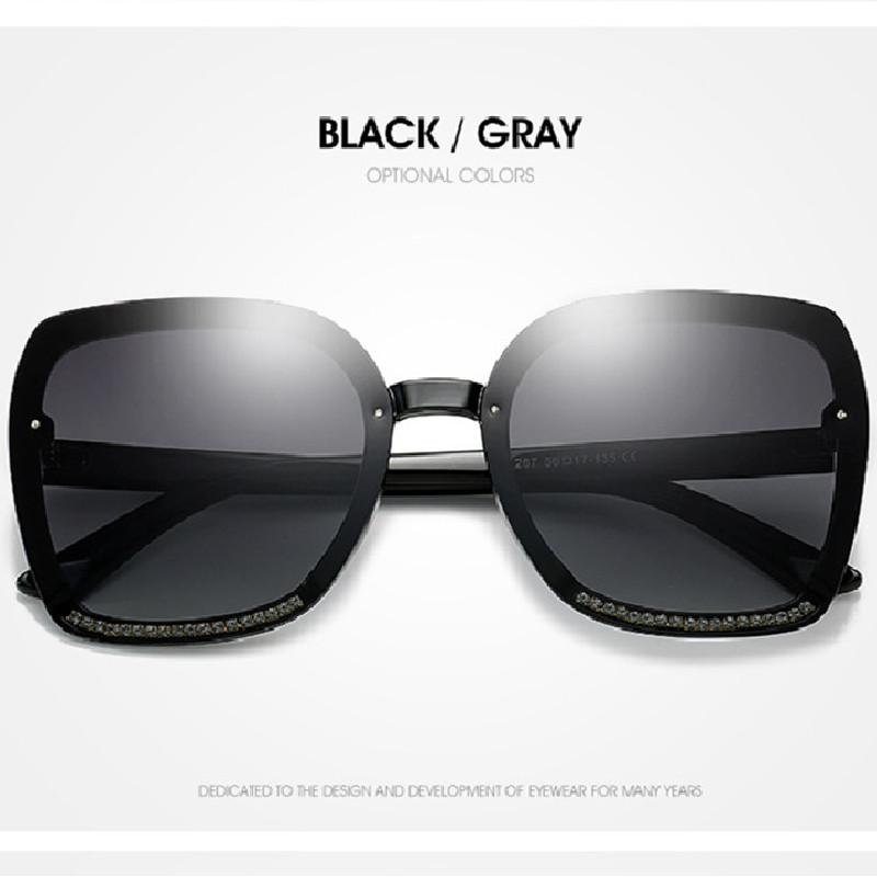 

Европейские и американские мужские и женские модные безрамочные поляризационные солнцезащитные очки для вождения в стиле ретро BLACK/GRAY