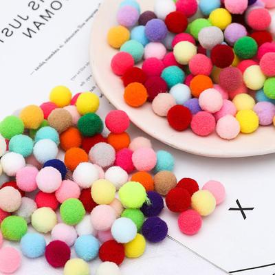 200 Stück Sortierte Farben Flauschig Weiche Pompon-Kugel 8/10/15/20/25/30mm Größen Verfügbar Plüschkugeln Handgefertigtes Bastelmaterial ZYF