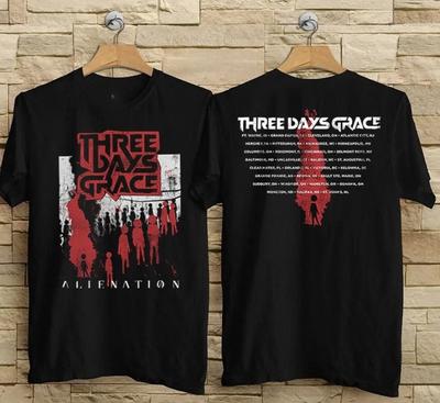 Retro Three Days Grace Tour Shirt Cotton T-Shirt Full Size ED1024