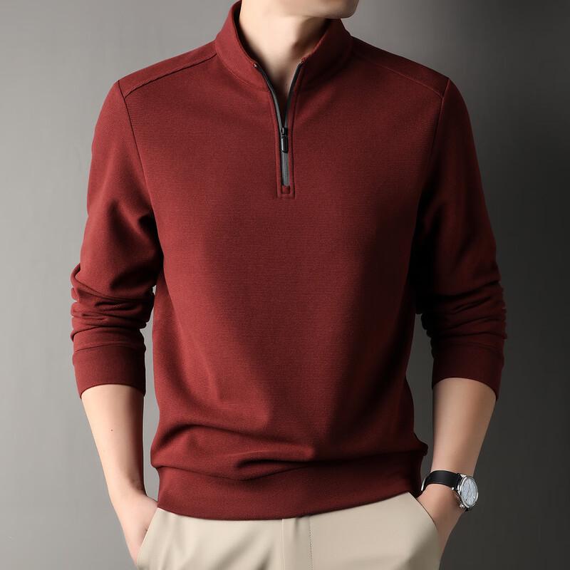 Firstview Men's Stand-Up Collar Zippered Warm Sweatshirt