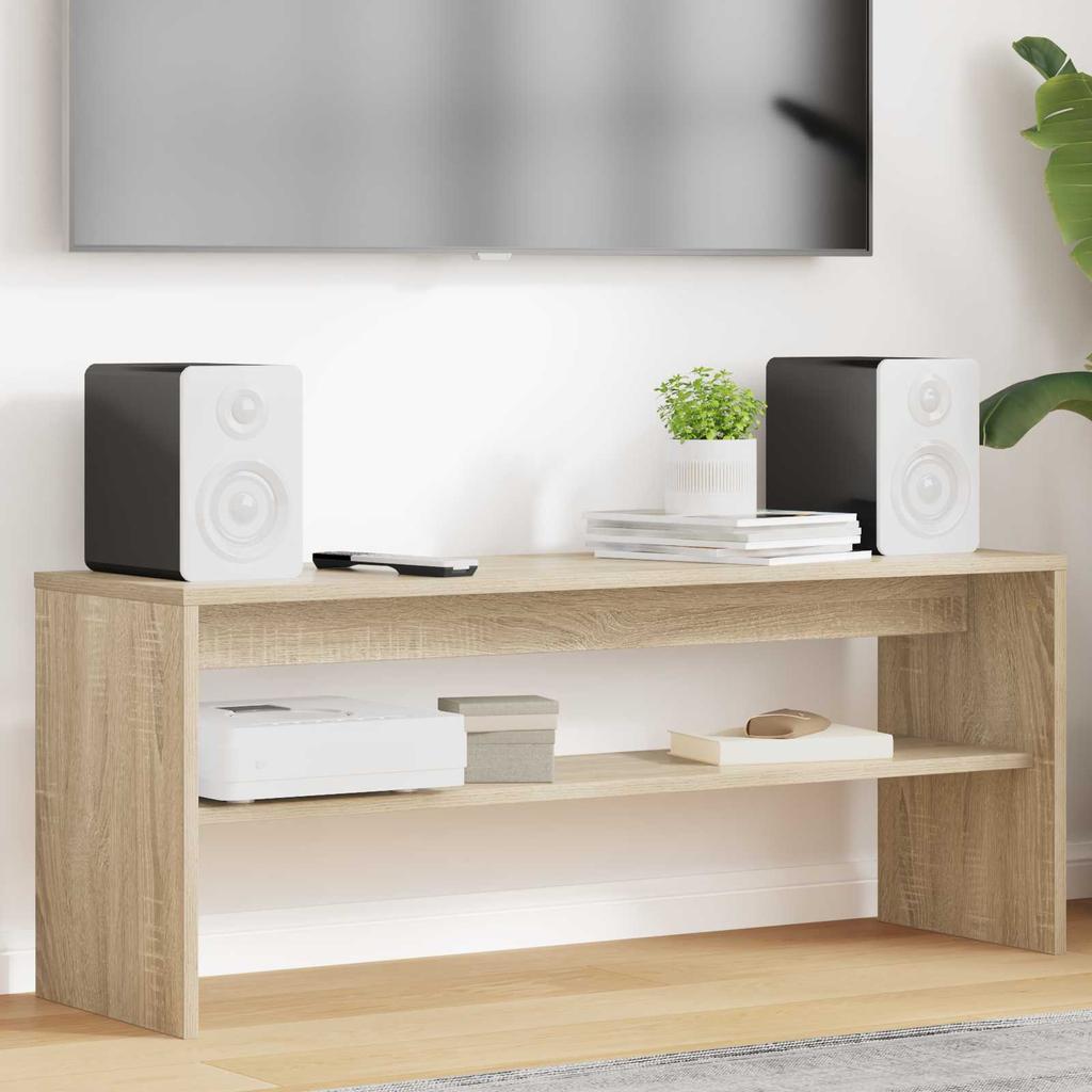 TV Stand In Sonoma Oak Finish 100 X 30 X 40 Cm Engineered Wood