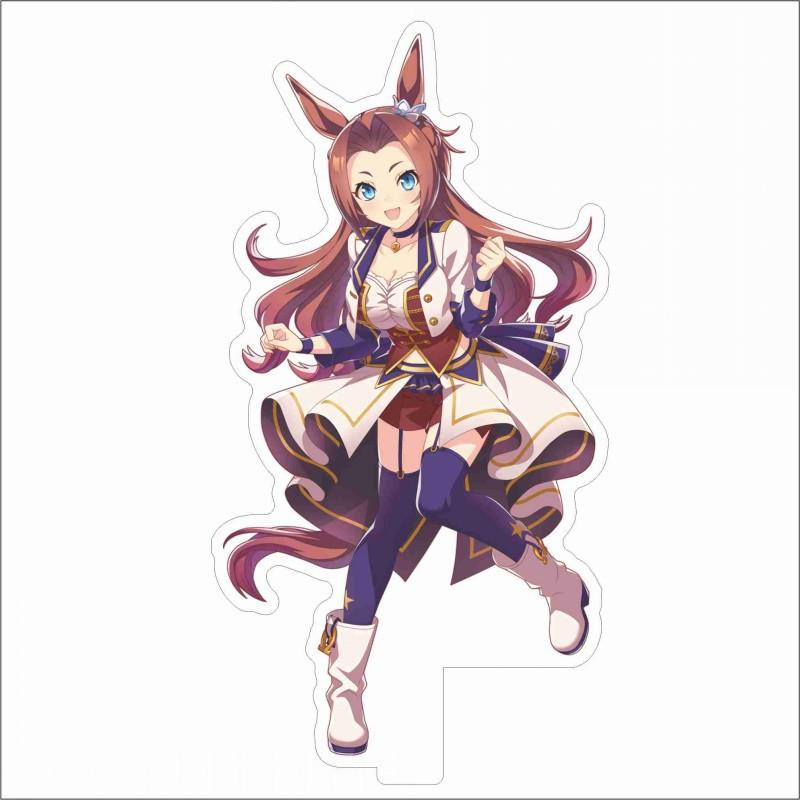 Japan Beautiful Derbil 15 Cm Cartoon Characters Acrylic Double-sided Stand Model Kawaii Cute Office Decoration Panel Permanent Recording Fans