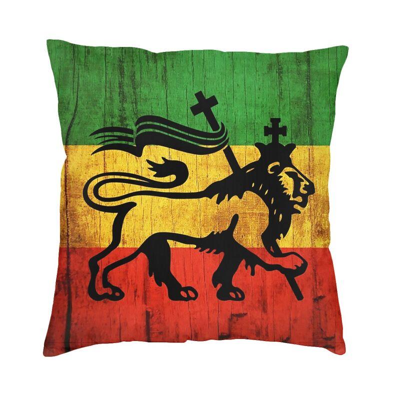 Born As A Rasta Cushion Cover Two Side Printing Rastafarian Floor Pillow Case For Living Room Fashion Pillowcase Home Decoration