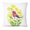 Painted Flower, Bird and Butterfly Decorative Pillowcase Living Room Office Ornaments Home Pillowcase