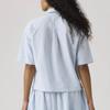 Levis Loose Soft Checkered Pointed Collar Button Short Sleeve Shirt Women Shirts 005O8-0000