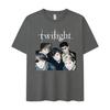 Twilight Movie Edward Cullen Pattern TShirt Mens Fashion Cotton Short Sleeve Womens Retro Classic Streetwear TShirt