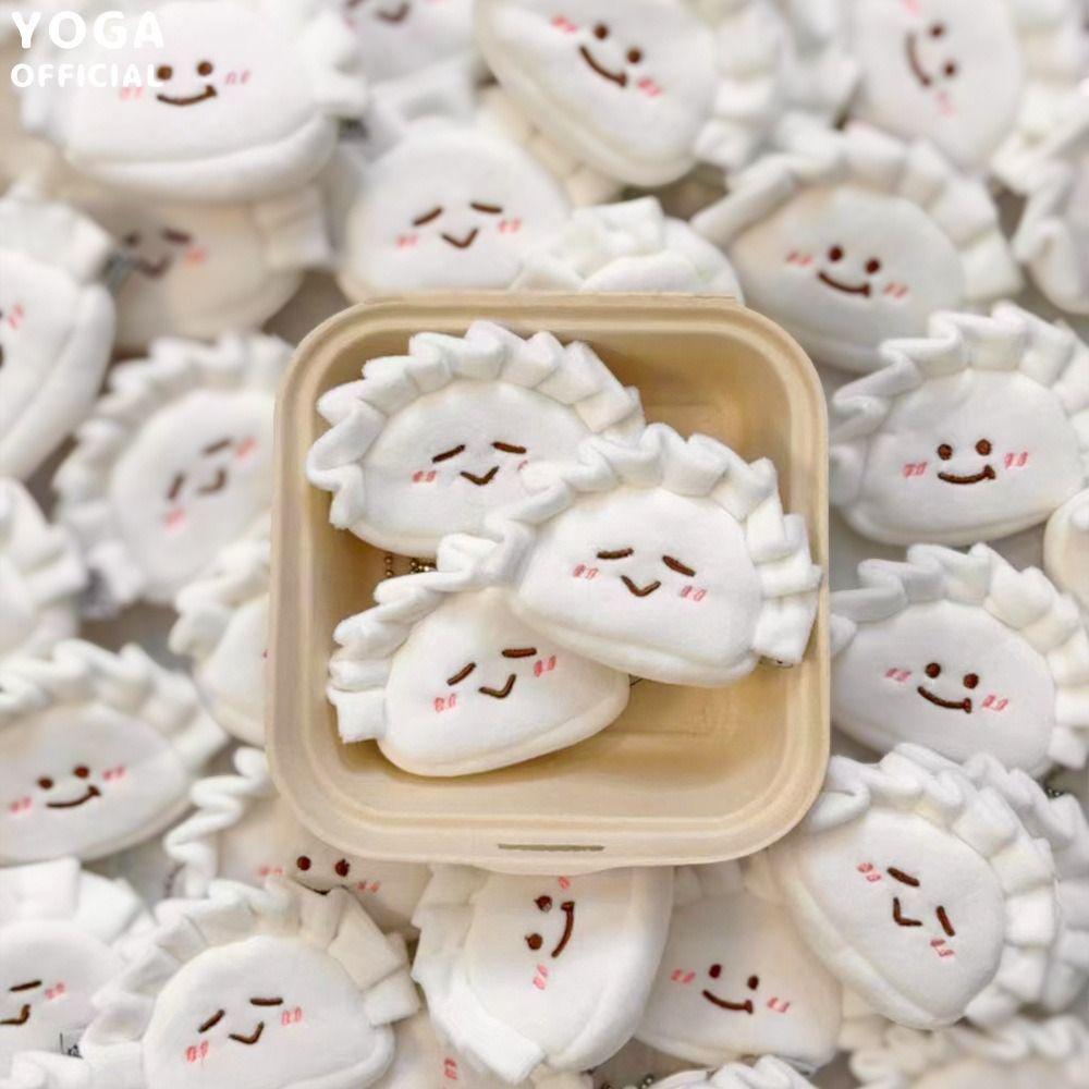 Charms Cute Dumplings Coin Purse Key Chain Earphone Storage Bag Cartoon Plush Coin Purse  Outdoor