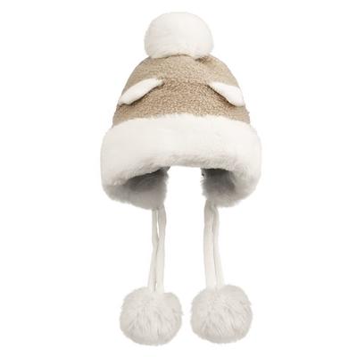Clape Earmuff Cap with Ski Hat with Perfect for Outdoor and a Great Gift Women's Pom-Pom Earflaps, Thick, Fleece-Lined, Warm, Pom-Pom, Cute, Fluffy,