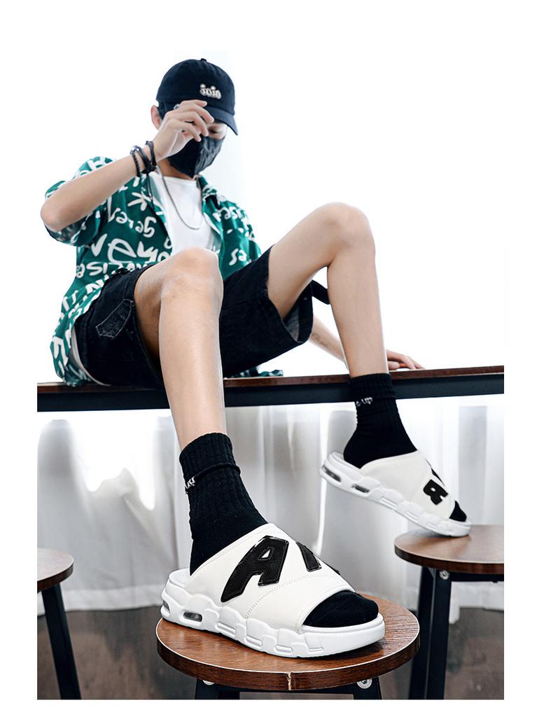 Summer New Korean Version, Air Cushion Men's Slippers Large Size Trend Comfortable Outer Wear Garden Shoes Men's Sandals