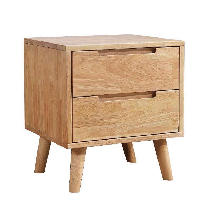 Solid Wood Nordic Bedside Table with Storage for Small Apartments and Bedrooms