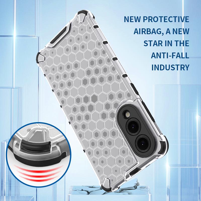Samsung S25 EDGE Honeycomb Odvod tepla Poloprůhledný Airbag Ochranný proti pádu