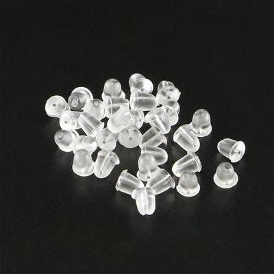 200pcs/bag Clear Plastic Ear Hooks Back Post Nuts Rubber Earring Backs Stoppers Fashion Jewelry Earring Stud DIY Accessories