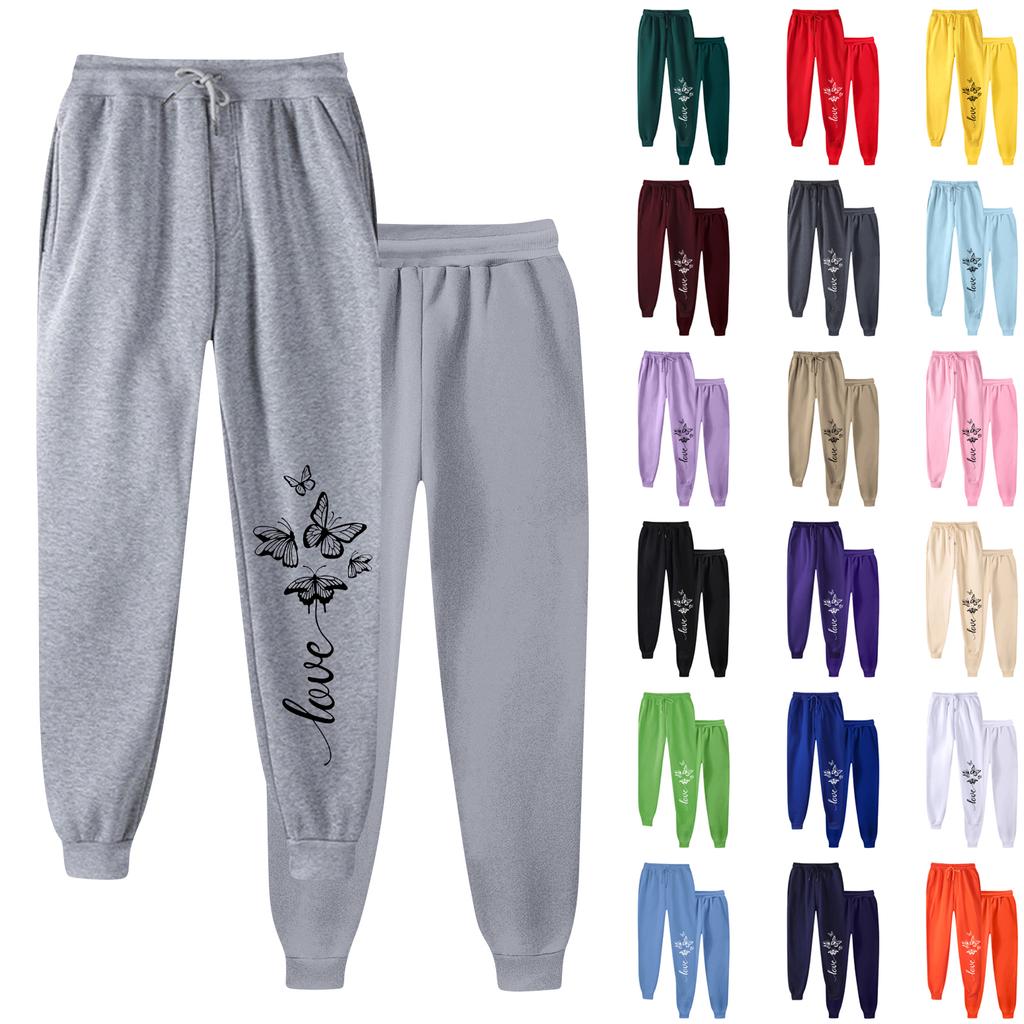 Ladies' Printed Unisex Casual Pocket Drawstring  Pants