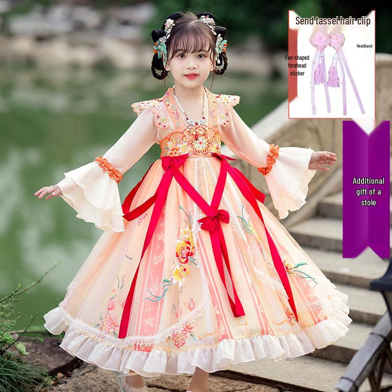 Vestito Principessa Hanfu Bambina Y - Gonna Stile Antico Primavera/Autunno 2024