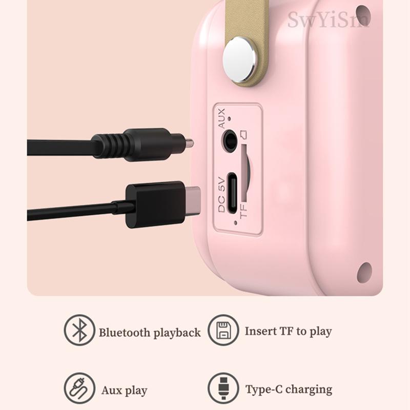 Portable UHF Microphone Audio Set Home KTV Party Mini Kids Karaoke Bluetooth Speaker Wireless Subwoofer Stereo Caixa De Som B152