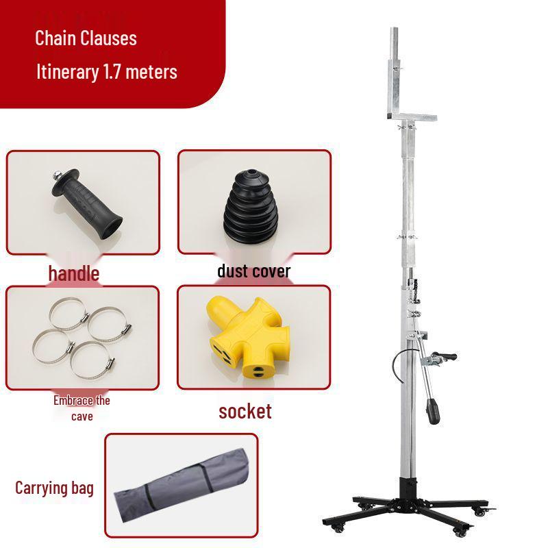 Electric Hammer Ceiling Stand: Telescopic Drilling Frame for Suspended Ceilings