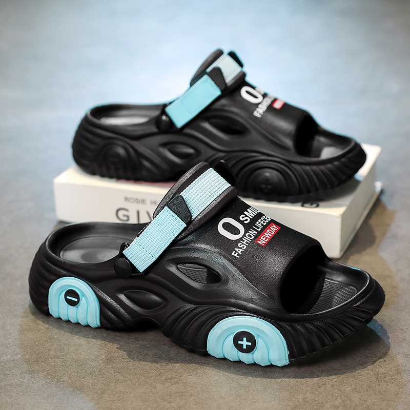 Slippers men's summer 2025 new outer wear platform outdoor seaside sports driving beach sandals