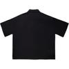 Li Ning Letter Button Soft Comfortable Breathable Versatile Short Sleeve Shirt Men shirts Black ASHV263-2