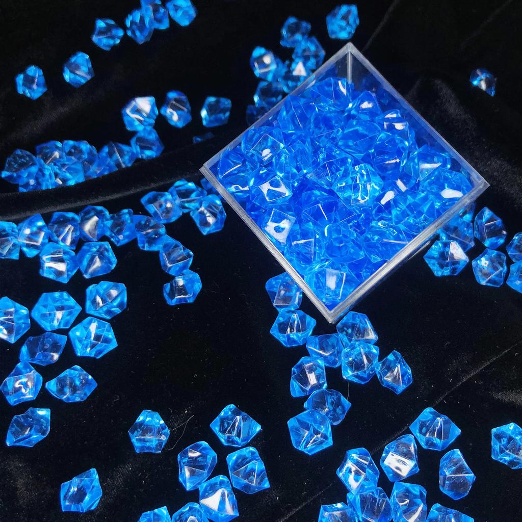Acrylic Diamond Crystal Ice Rock Stones Vase Gems Confetti Table Scatter Beads Wedding Party Home Decor 100pcs 19 Color 11x14MM