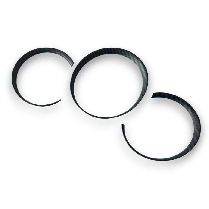 Matt Carbon Fiber Style Dashboard Dial Gauge Rings Bezel Trim For Porsche Macan 95B 2014-2023