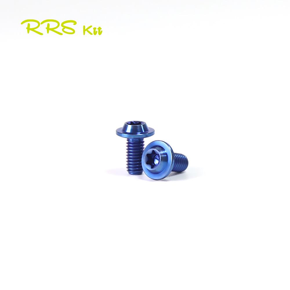 RRSKIT Ultralight Umbrella Head Bottle Cage for Mountain & Road Bikes with Colored Titanium Alloy Screws M5x10mm
