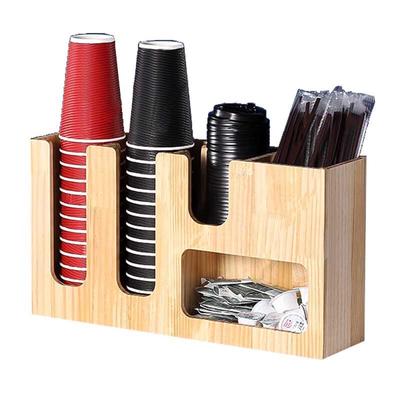 Holz-Bartheke Tassen- & Strohhalm-Organizer