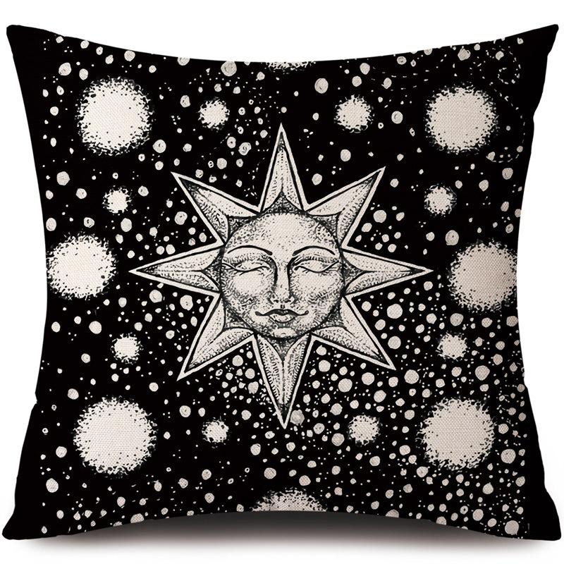 Tarot Card God Sun Face Pillowcase Moon Pillowcase Decoration Living Room bedroom sofa Bed Home Decor Car Cushion decoration