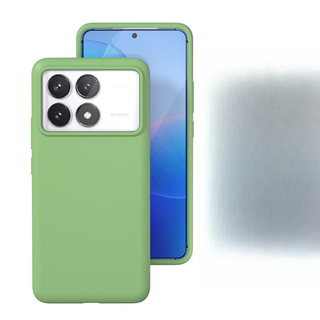 Liquid Silicone Gel Is Suitable for Redmi NOTE14PRO Solid Color Phone Case K80 Full Package Shockproof K70E Skin-feel Protective Case