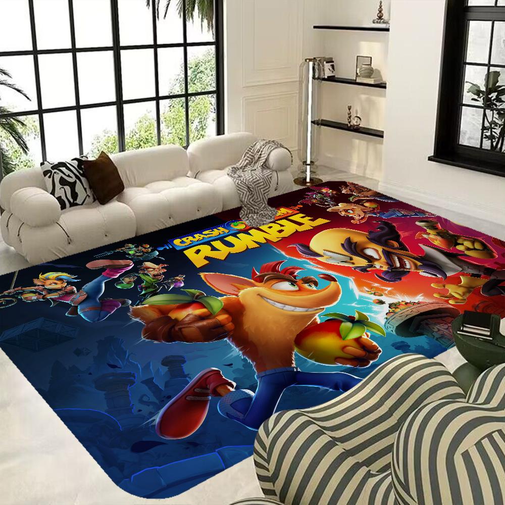 Crash Bandicoot Long Rugs Cheaper Anti-slip Modern Living Room Balcony Printed Bedside Area Rugs