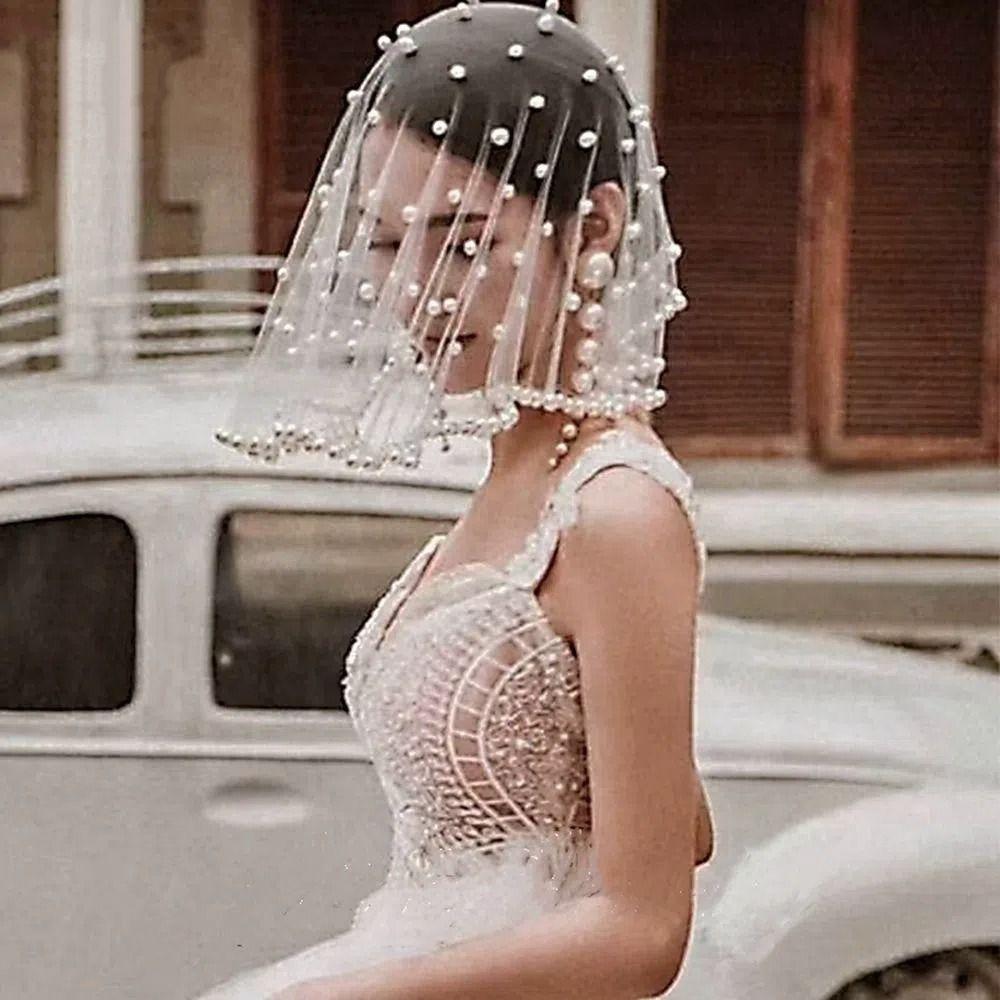 Short Brides Veil French Bride Head Gauze Fashion Wedding Veils  Headwear