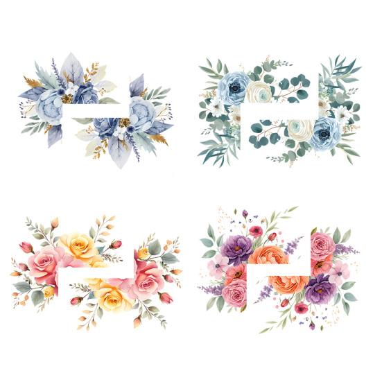 Flower Light Switch Sticker Removable Floral Wall Decal Self-Adhesive Socket Decor for Living Room Bedroom Kitchen