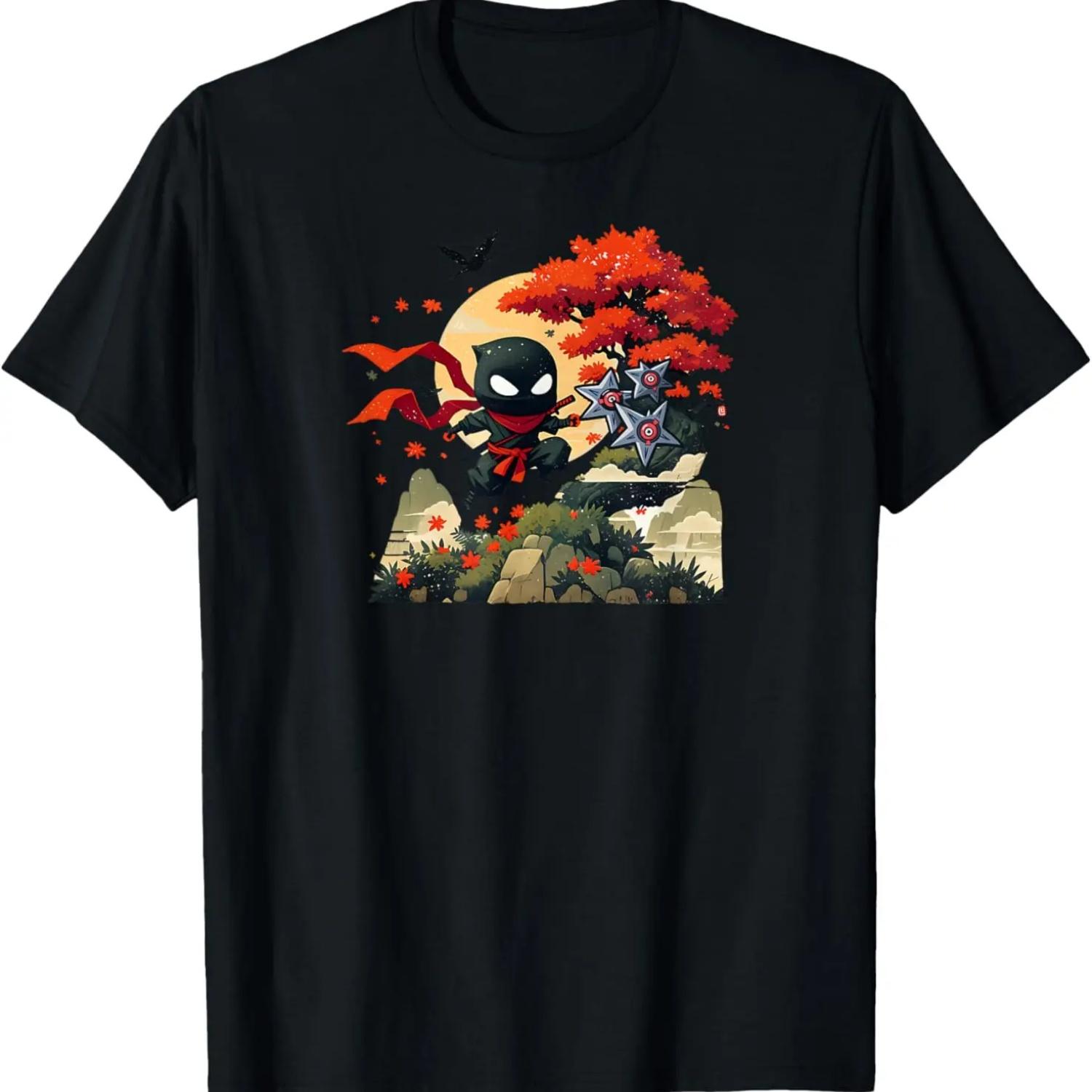 Ninja Halloween Ninja Silhouette T-Shirt S чёрный