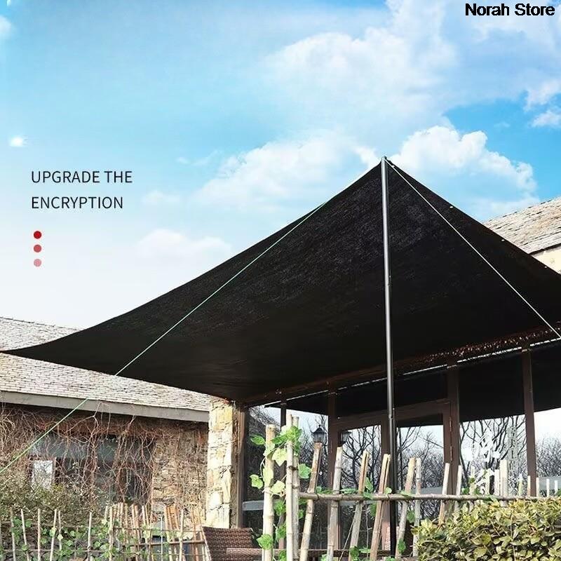New 6PIN Black Sunshade Net Shading65~75% Plant Greenhouse Cover Mesh Fence Privacy Screen Garden Sun Shed Outdoor Anti-UV